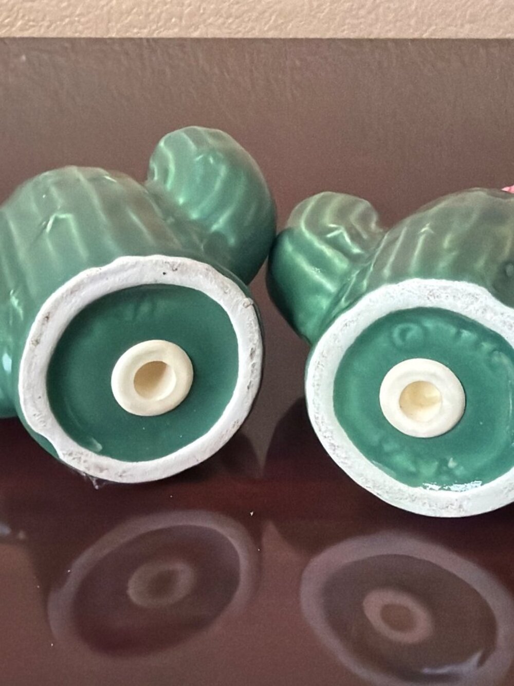 4 Piece Lot Treasure Craft Saguaro Cactus Ceramic S & P Shaker Spoon Rest Bowl - Picture 12 of 15